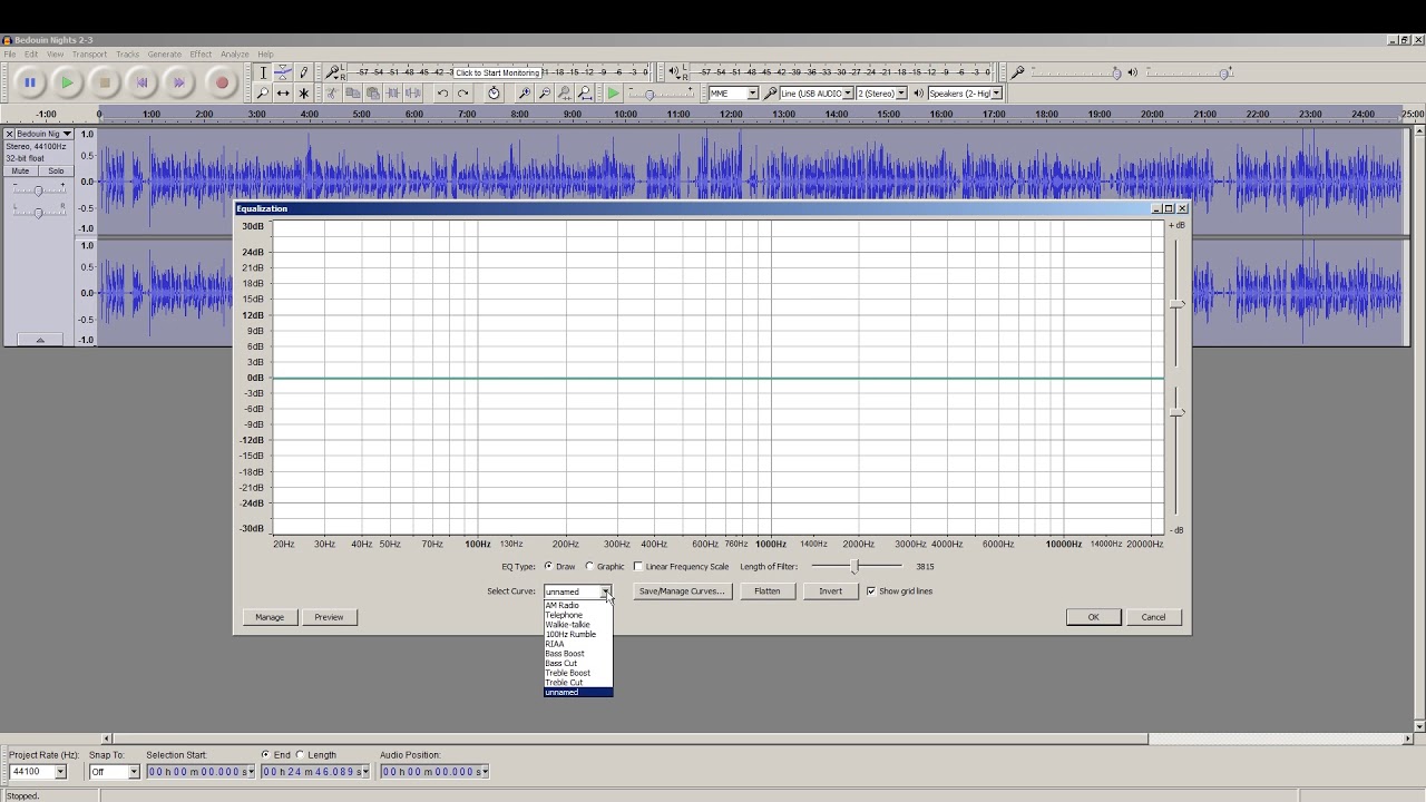 How to Equalize in Audacity - YouTube