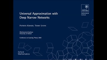 [13 minutes] Universal Approximation with Deep Narrow Networks