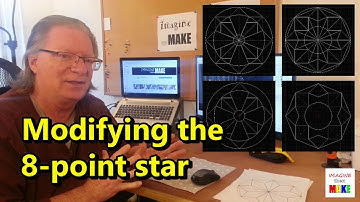 124. Modifying the 8-point star using LibreCAD