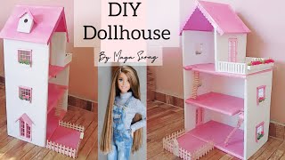 بيت العرايس بالكرتون - DIY Barbie Dollhouse 🏡