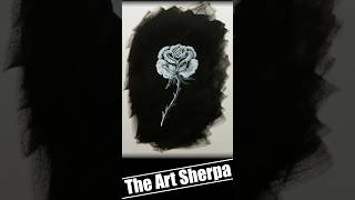 Simple White Rose Painting: Acrylic Technique For Beginners Made Easy!  #art #theartsherpa #painting