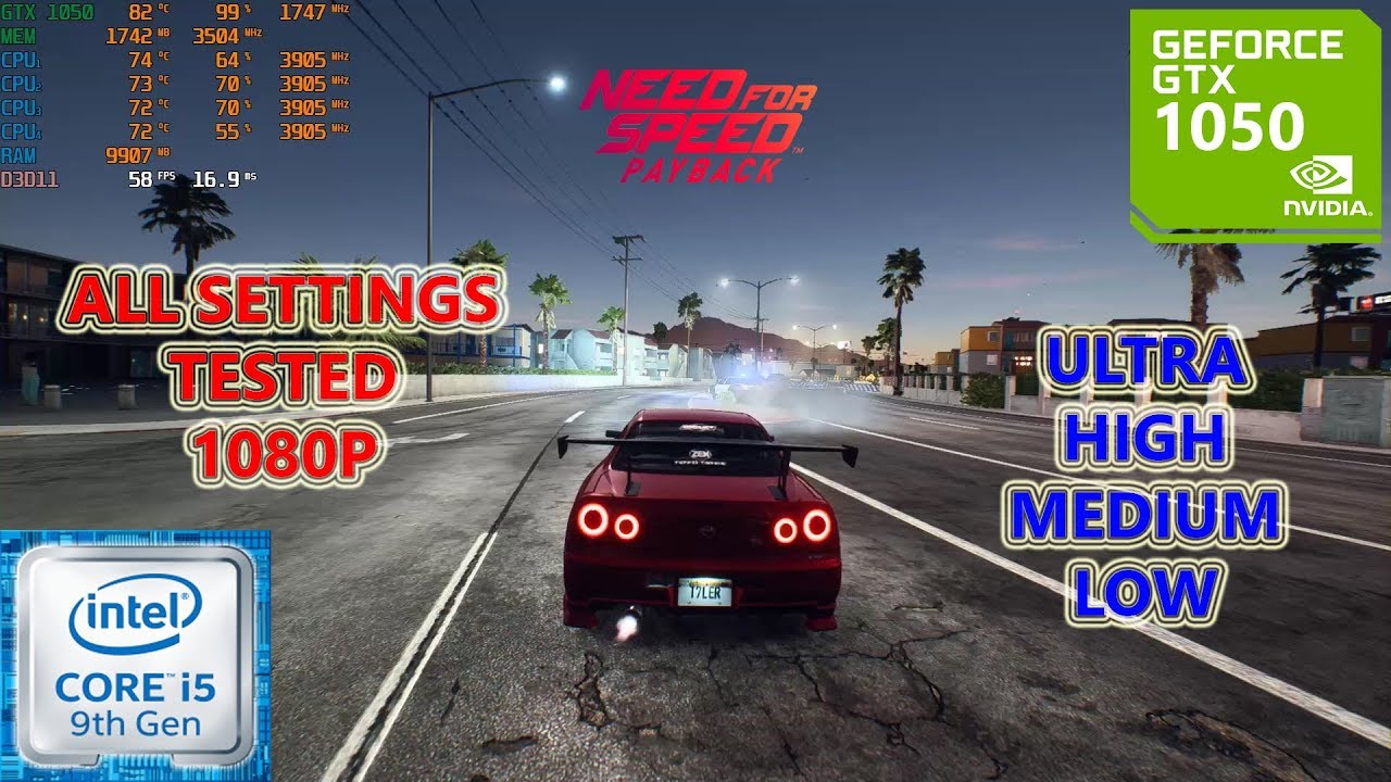 Need for Speed Payback GTX 1050 2GB (All Settings Tested)