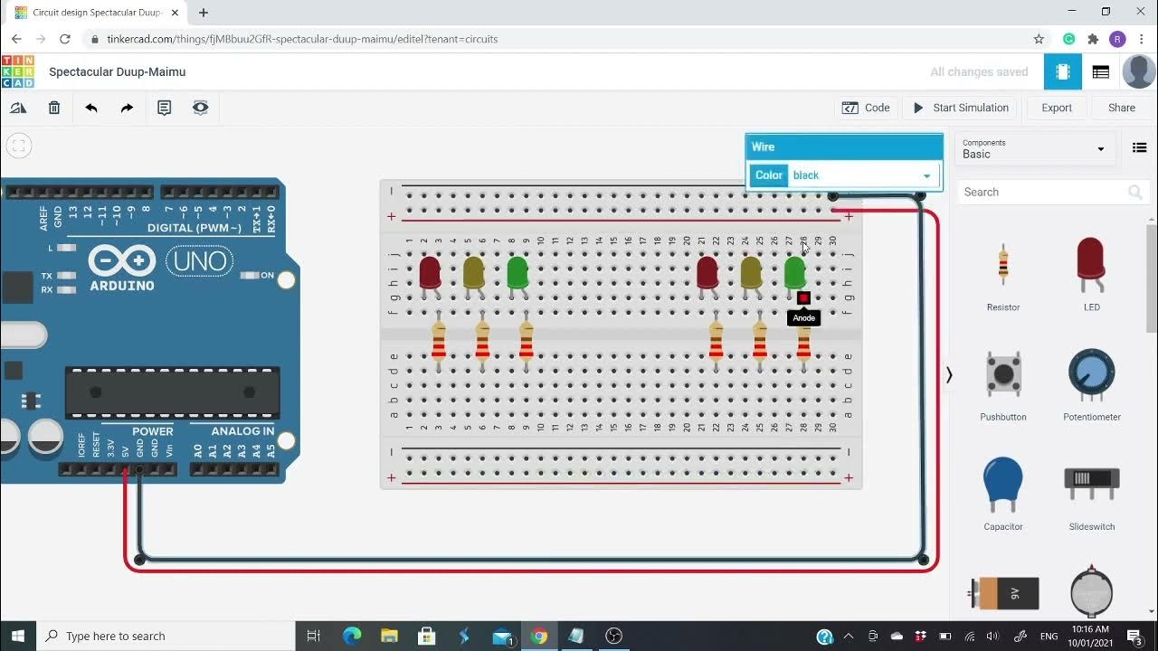 Two-Way Traffic Light Circuit - YouTube