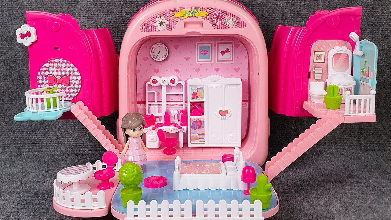 21 Minutes Satisfying with Unboxing Cute Pink Barbie Doll House