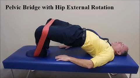 Pelvic Bridge with Banded Hip External Rotation
