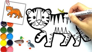 Mudah Kok! Cara Menggambar Harimau atau Macan yang Lucu