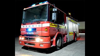 UK Dennis Sabre Fire Engine Install Blue Lights, Siren and Demo