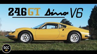 FERRARI 246 GT DINO 1970 Color GIALLO SENAPE | 4K | Test drive in top gear - 246GT V6 sound | SCC TV