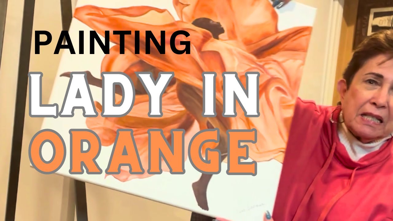 Lady in Orange Brushstrokes By Anne Lady in Orange Brushstrokes By Anne