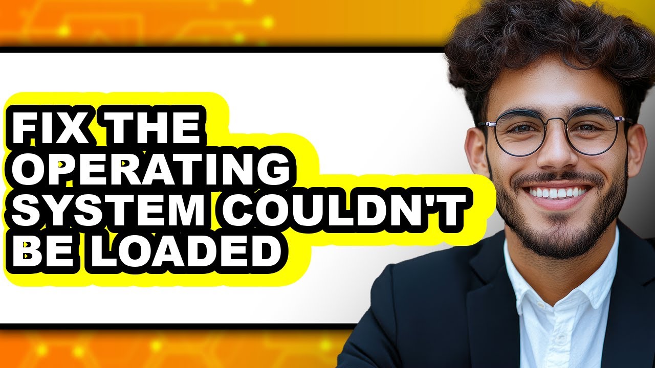 How to Fix the Operating System Couldn't Be Loaded (easy Method) - YouTube
