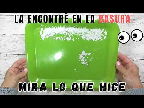 Look what I did with this tray! It was in the trash! 😲 Amazing transformation