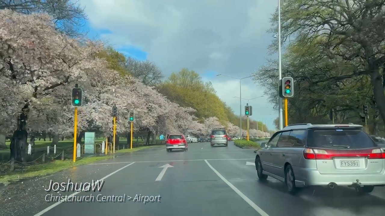 Driving in Christchurch New Zealand to Airport 