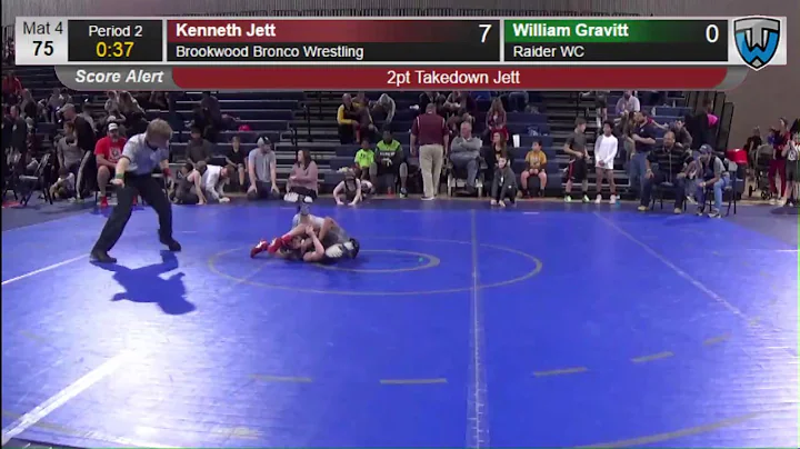 75 Kenneth Jett Brookwood Bronco Wrestling vs Will...