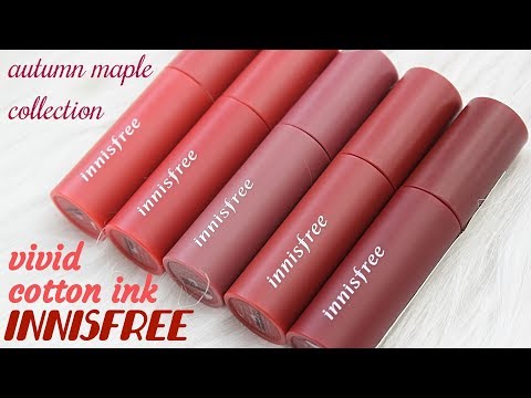 BIYW Review Chapter: #121 INNISFREE VIVID COTTON INK AUTUMN MAPLE EDITION SWATCH & REVIEW