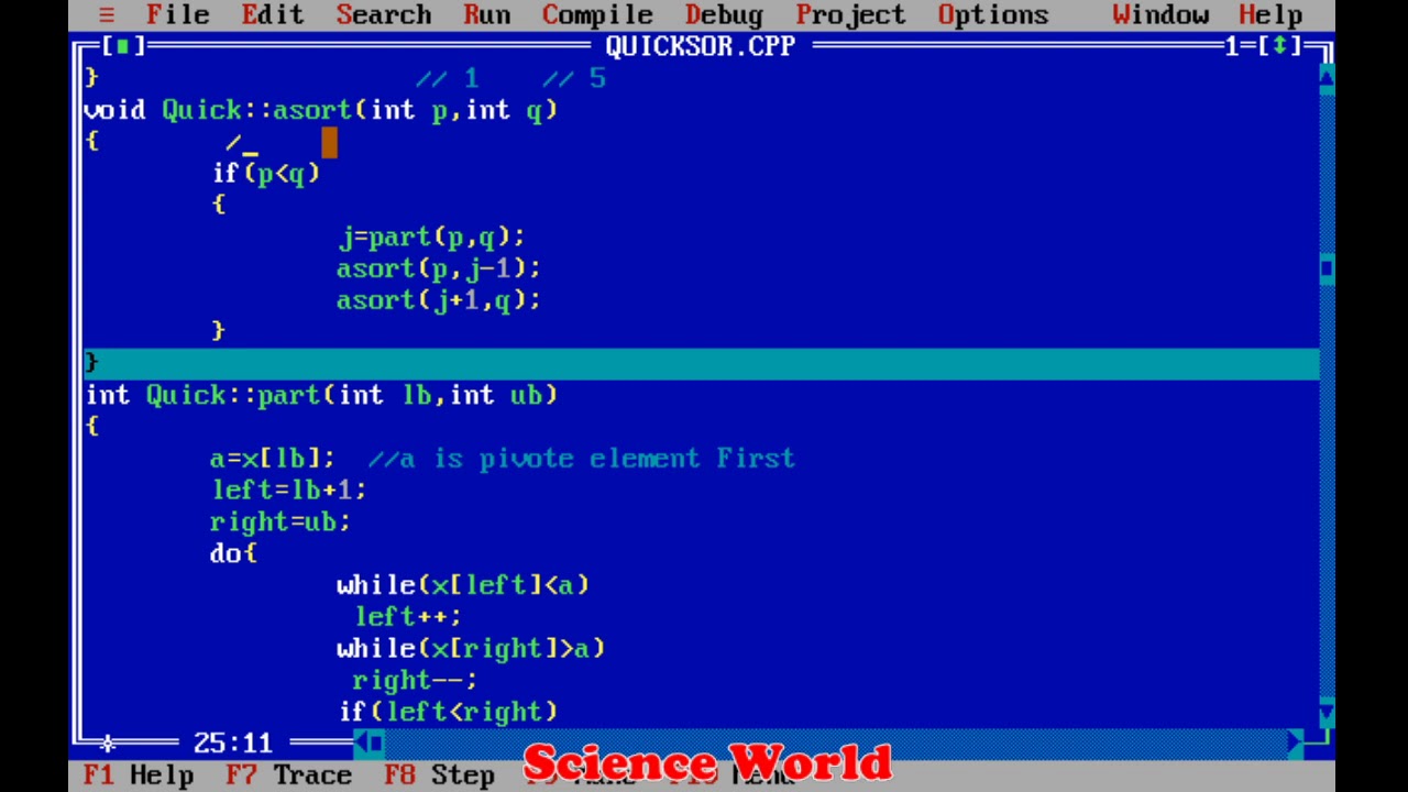 Quick Sort Code Explain | Program Working Quick Sort Algorithm - YouTube