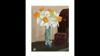 ArtRage Vitae - Daffodils still life exercise screenshot 5