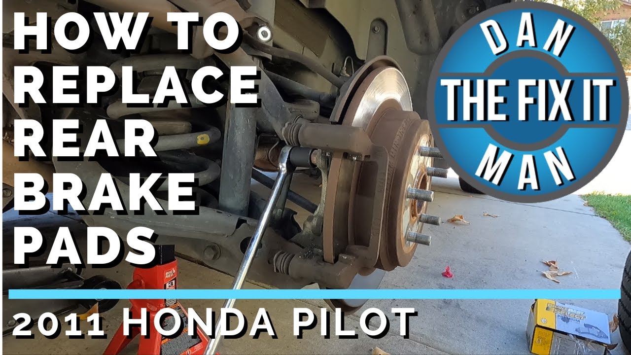2011 Honda Pilot Rear Brake Pad Replacement - YouTube