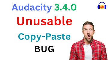 Yet another BUG in Audacity 3.4.0 that makes it Unusable!