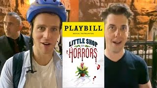 Jonathan Groff / Christian Borle stage door Little Shop of Horrors