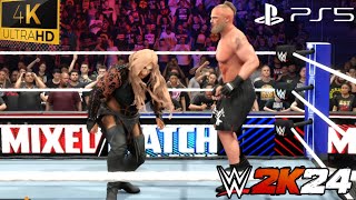 WWE 2K24 INDIAN GIRL LIZZ BEZZ VS BROCK LESNER EXTREME RULES MATCH 2K24