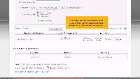 How to create a POP email account in cPanel