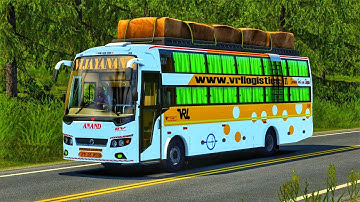 Extremely Skilled Driver Of VRL Bus Driver Driving BV Maxima Non-Ac Sleeper Bus Mod For ETS 2