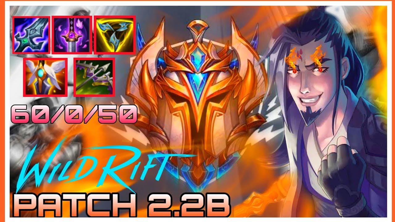 CHALLENGER MASTER YI WITH OP BUILD ITEMS UNSTOPPABLE GAMEPLAY WILD RIFT PATCH 2.2B
