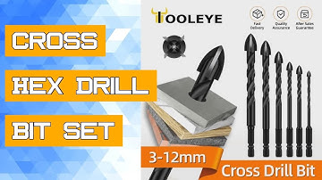 Cross Hex Drill Bit Set Concrete Porcelain Tile Glass Metal Professional Multifunction Drill Bits Ki