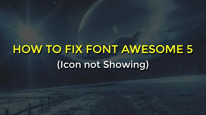 How to fix Font Awesome 5  (Icon not showing *easy way*)