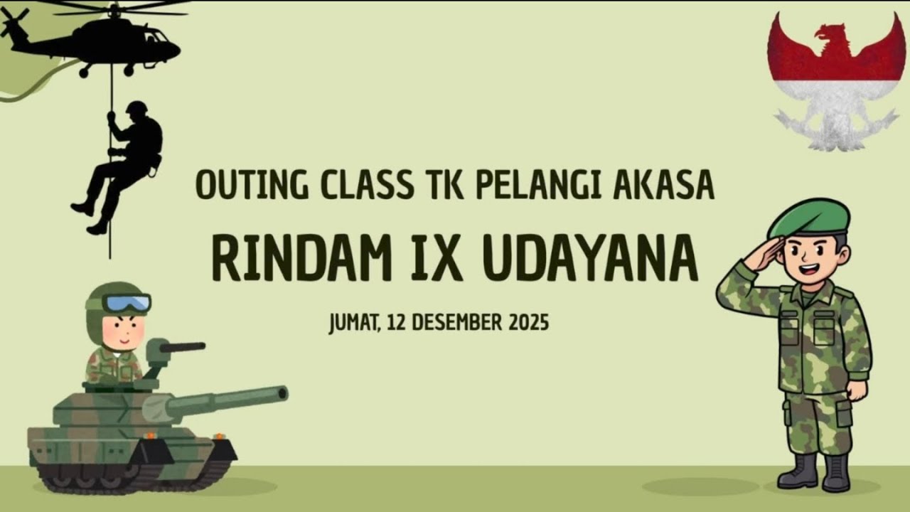 OUTING CLASS TK PELANGI AKASA KE RINDAM IX UDAYANA🪖