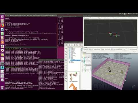 Moving Robot with Arrow Keys Using Vrep