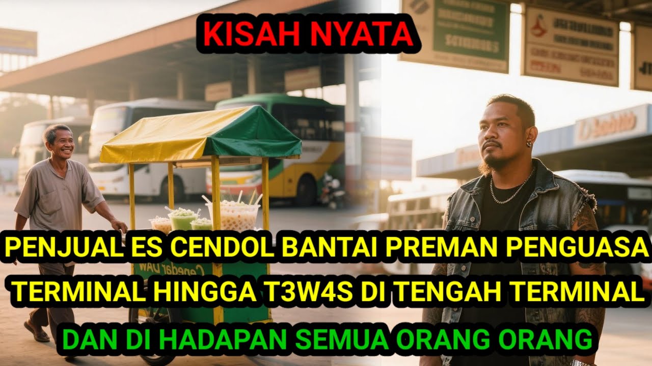 KISAH NYATA ❗ PENJUAL ES CENDOL BANTAI PREMAN PENGUASA TERMINAL HINGGA T3W4S DI KERAMAIAN TERMINAL 