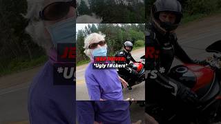 Karen Grandma Gets Furious When Bikers Stop Right In Front of Her 😳