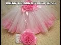 ЮБКА Туту с Лепестками Роз и ПОВЯЗКА для Малышки. Tutu Skirt  DIY / Flower/Tutorial. Часть 3.