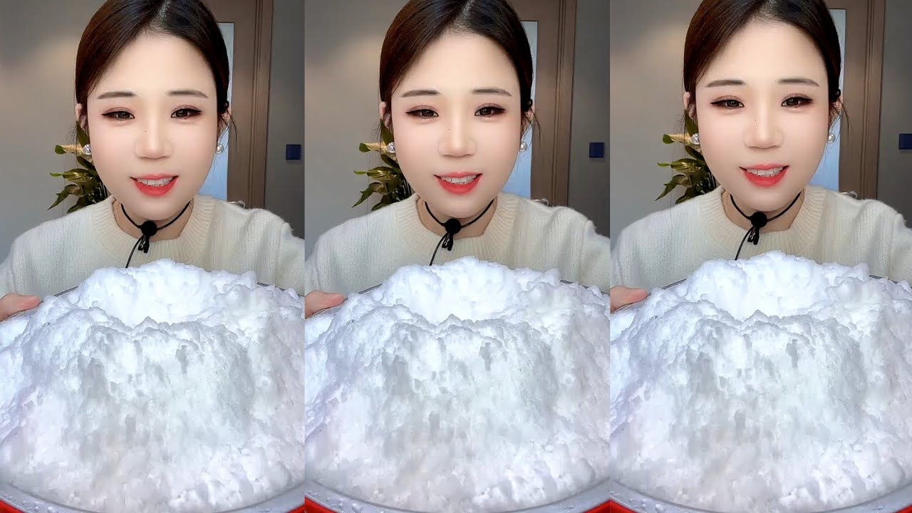 ASMR WHITE ICE EATING YY