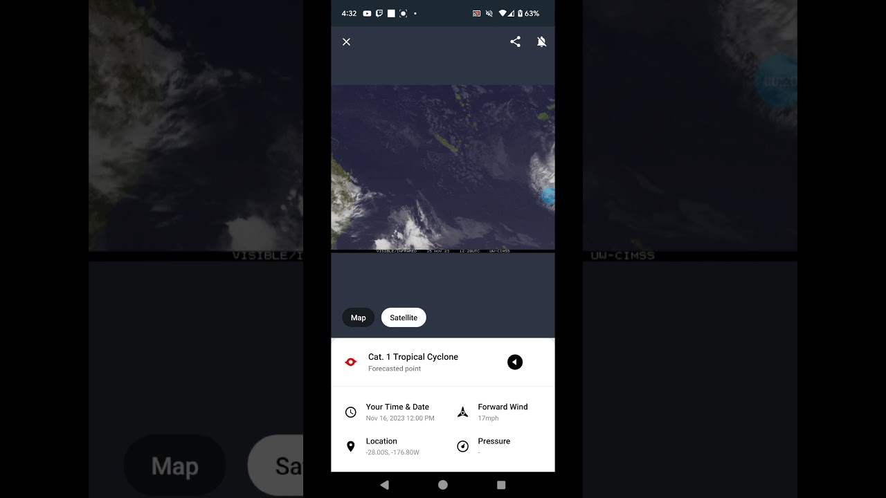 Tropical Cyclone Mal Approaches the Kermadecs