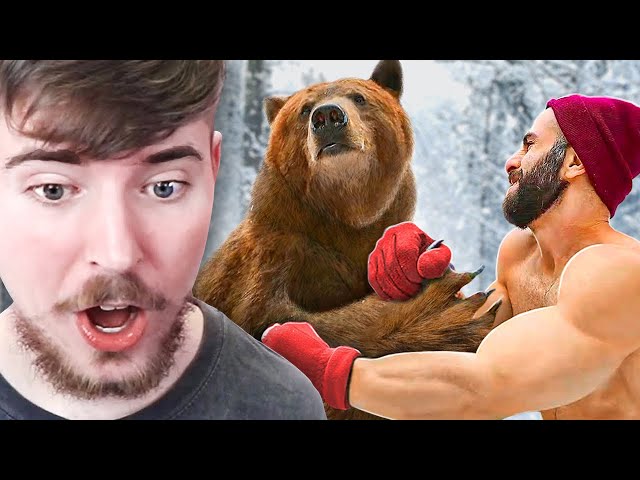 Arm Wrestling A Bear! class=