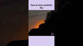 How to draw aesthetic sky tutorial on procreate#procreate #digitalart #art #drawing #tutorial#shorts