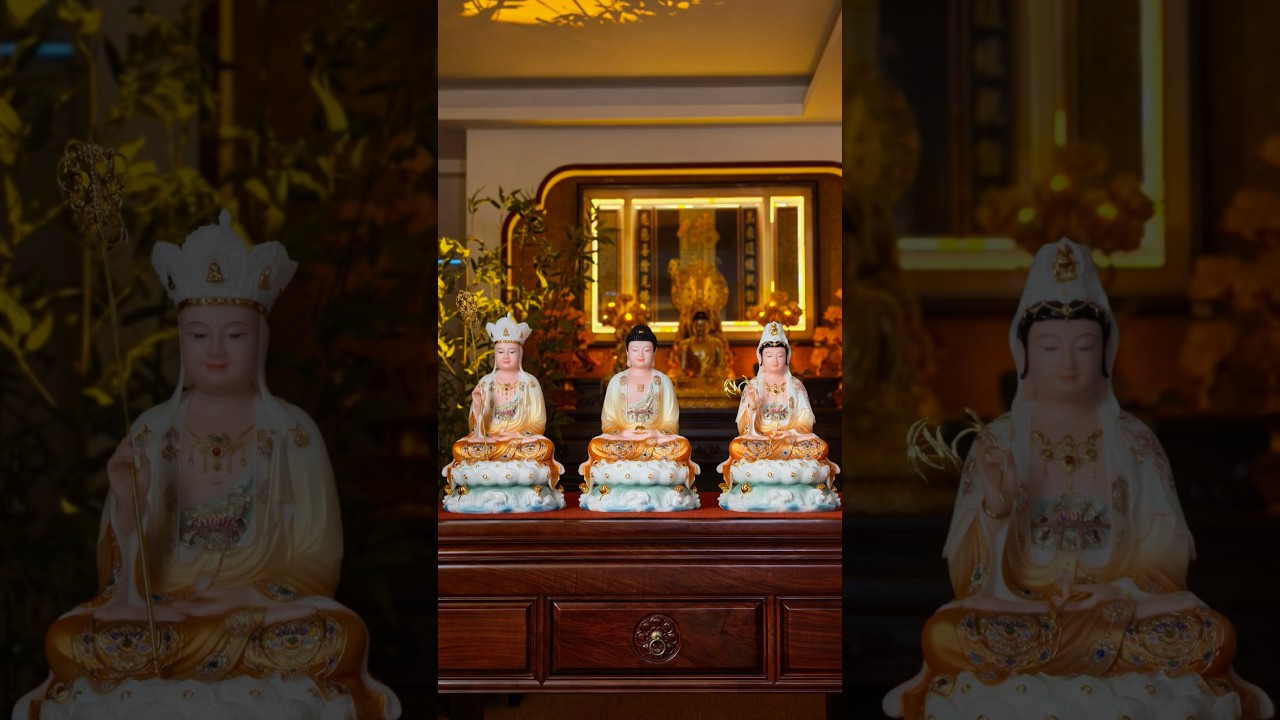 ✨Bộ Tượng Ta Bà Tam Thánh Trang Nghiêm #phat #tuongphat #banthophat #hocphatphap #adidaphat