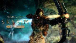 Skyrim AE - Легенда, Выживание и Лучник! 25 Опасные Фалмеры и Изгои.