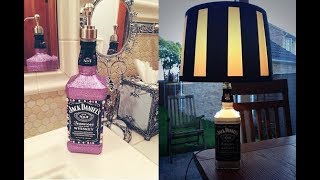 ジャックダニエル空瓶手作り 空き瓶使ってDIY】ジャックダニエルの瓶でソープディスペンサー作ってみた