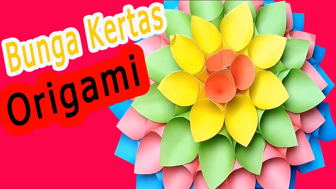  Cara  Mudah Membuat  Bunga  Dari  Kertas  Origami  YouTube