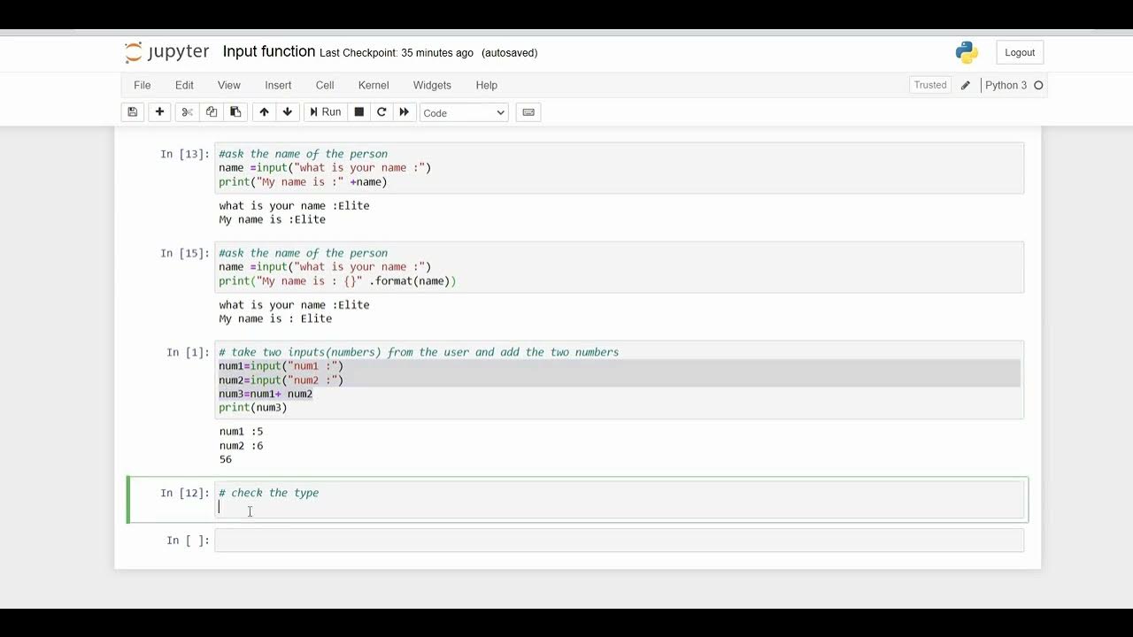 Input Function | Python for beginners | python for last benchers - YouTube