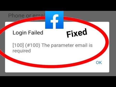 Facebook (100) The Parameter Email Is Required Problem Solve