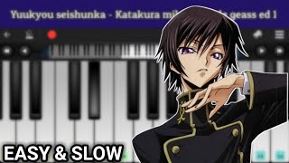 Yuukyou seishunka - Ali project | Code geass  lelouch of the rebellion ed 1 | Perfect Piano Easy