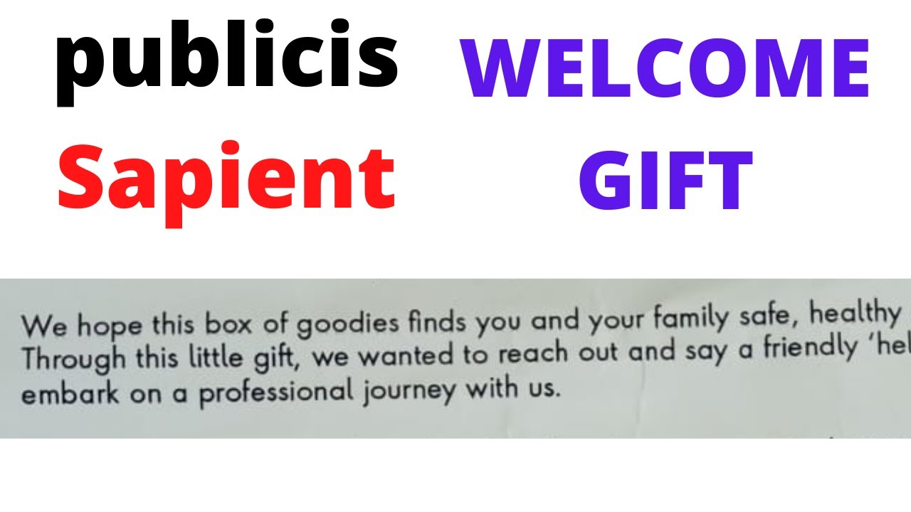 Publicis Sapient Welcome Kit | Publicis Sapient Onboarding Kit |WFH ...