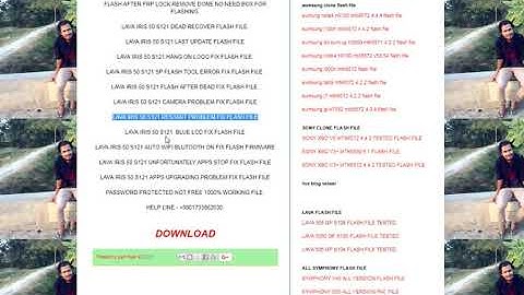 LAVA IRIS 50 H001_INT/S121 FLASH FILE