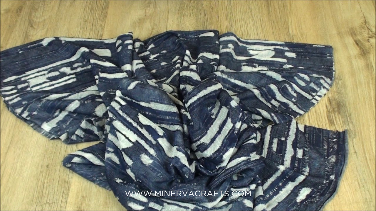 Jacquard Jersey Knit Fabric Navy Blue YouTube