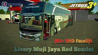 Bussid - Jetbus3  SHD Facelift M. N X RSM | Livery Muji Jaya Red Scarlet