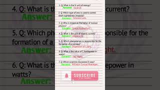 7 Physics GK Questions &amp; Answers | Science Facts Quiz #gk #gkquestions #gkfacts #sciencegk #english
